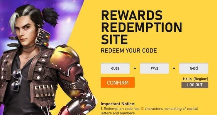 Free Fire Redeem Code